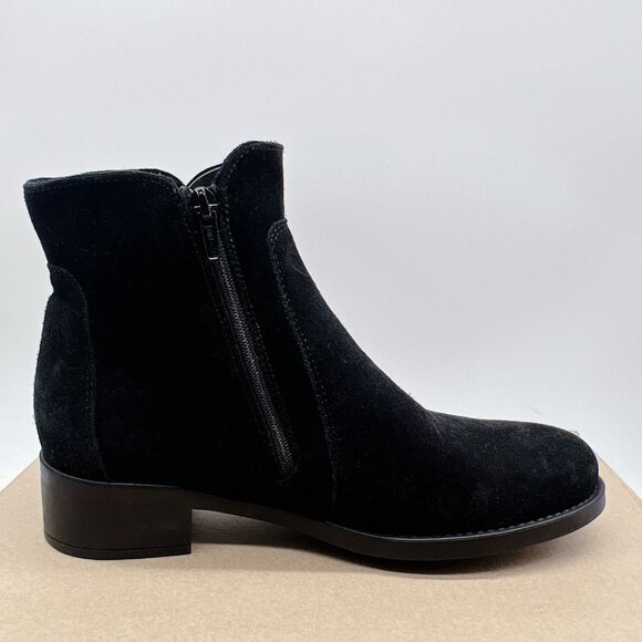 La Canadienne Waterproof Women's Saria Zip Up Ankle Boot Black Suede US 8.5 - Picture 7 of 11